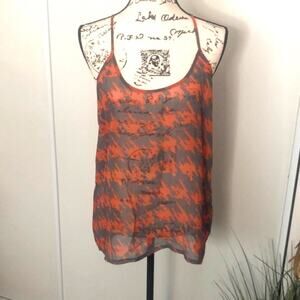 Patterson J Kinkaid Sheer Spaghetti Strap Tank size Small